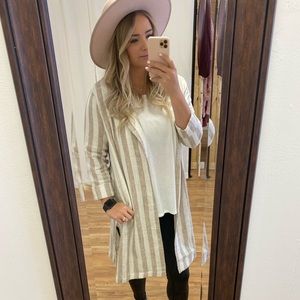 Ivory striped Doe & Rae jacket